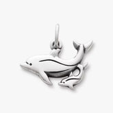 Mother and Baby Dolphin Charm
