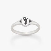 Footprint and Hearts Ring