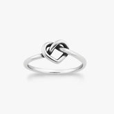 Delicate Heart Knot Ring