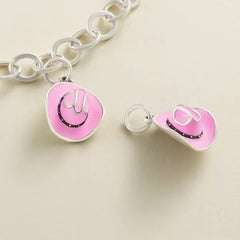 Enamel Cowgirl Hat Charm