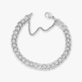 Medium Double Curb Charm Bracelet