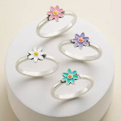 Enamel Mini Flower Ring