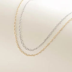 Delicate Connected Hearts Chain