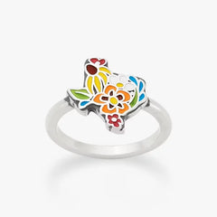 Enamel Texas Wildflower Ring