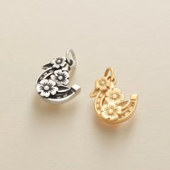 Floral Horseshoe Charm