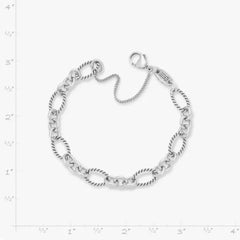 Oval Twist Charm Bracelet