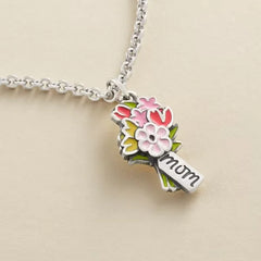 Enamel Bouquet For Mom Charm