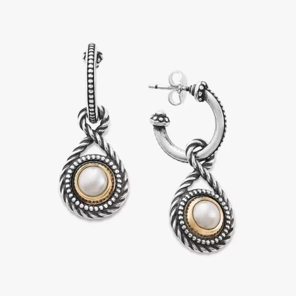 Marjan Gemstone Hoop Dangle Earrings