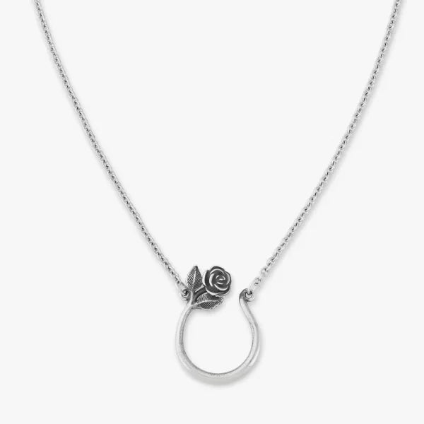Rose Changeable Charm Holder Necklace