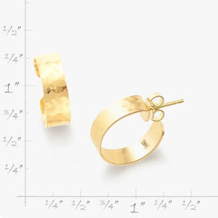 Hammered Simplicity Hoops