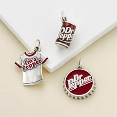 Enamel Dr Pepper Bottle Cap Charm