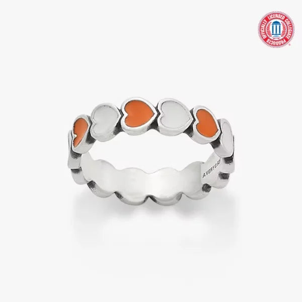 Enamel The University of Texas Connected Hearts Ring