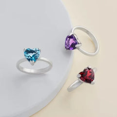 Heart Gemstone Ring