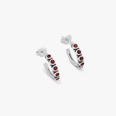 Gemstone Hoop Earrings