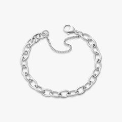 Textured Oval Charm Bracelet
