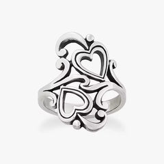 Swirls and Scrolls Hearts Ring