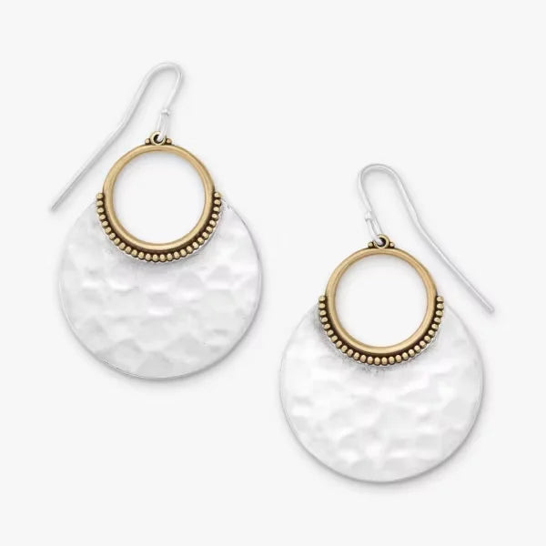 Hammered Eclipse Dangle Earrings