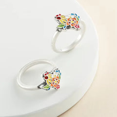 Enamel Texas Wildflower Ring