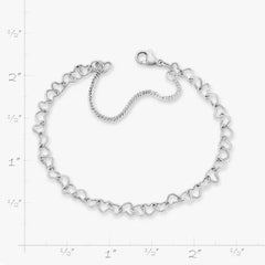 Light Connected Hearts Charm Bracelet