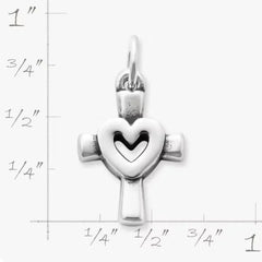 Centered in Love Cross Charm