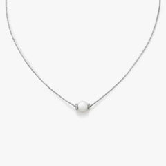 Beaded Cultured Pearl Slider Necklace