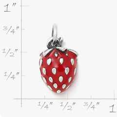 Enamel Wild Strawberry Charm