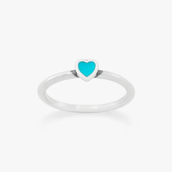 Petite Enamel Heart Ring
