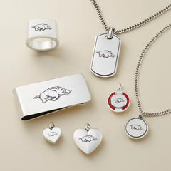 Enamel University of Arkansas School Spirit Charm