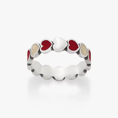 Enamel The University of Oklahoma Connected Hearts Ring