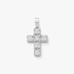 Petite Latin Cross Pendant with Diamonds