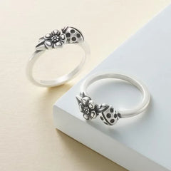 Ladybug and Flower Ring