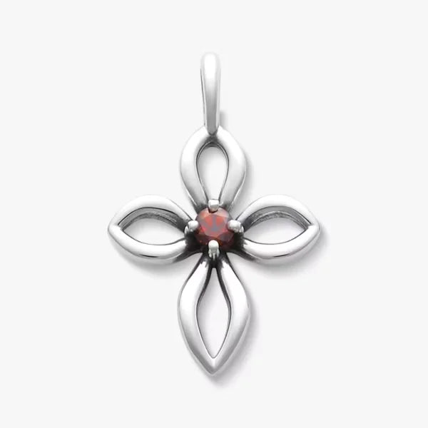 Avery Remembrance Birthstone Cross Pendant
