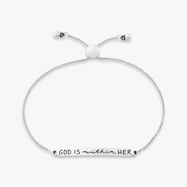 God is Within Her Slider Bracelet