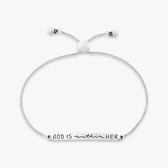 God is Within Her Slider Bracelet