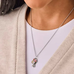 Enamel Bouquet For Mom Charm