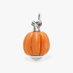 Harvest Pumpkin Art Glass Charm