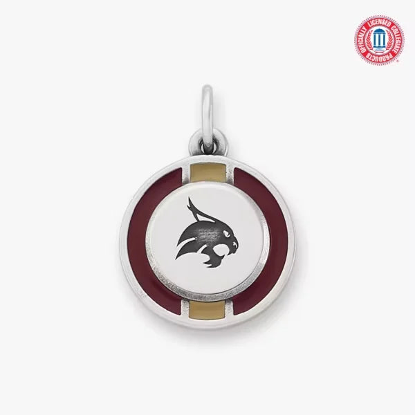 Enamel Texas State University School Spirit Charm