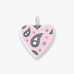 Enamel Western Bandana Heart Charm