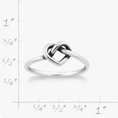 Delicate Heart Knot Ring