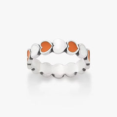Enamel The University of Texas Connected Hearts Ring