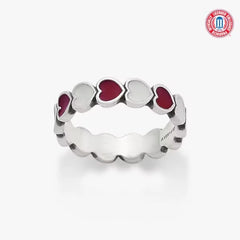 Enamel Texas A&M University Connected Hearts Ring