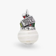 Enamel North Pole Art Glass Charm