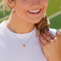 Enamel University of Tennessee Connected Hearts Hoop Earrings