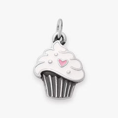 Enamel Sweetheart Cupcake Charm