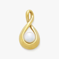 Graceful Twist Pendant with Cultured Pearl