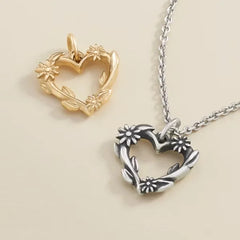Flowering Vines Heart Charm