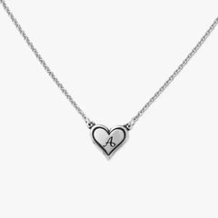 Delicate Heart Initial Necklace
