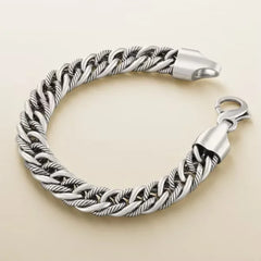 Bold Twisted Link Curb Bracelet