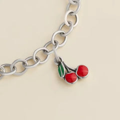 Enamel Cherries Charm