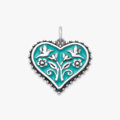 Enamel Hearts in Bloom Charm